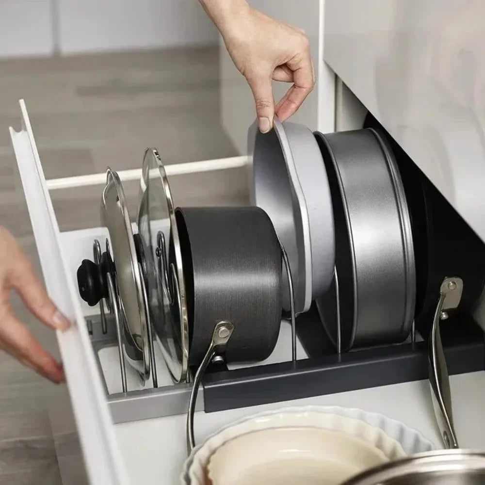 Expandable Pot and Pan Organizer