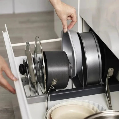 Expandable Pot and Pan Organizer