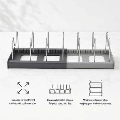 Expandable Pot and Pan Organizer